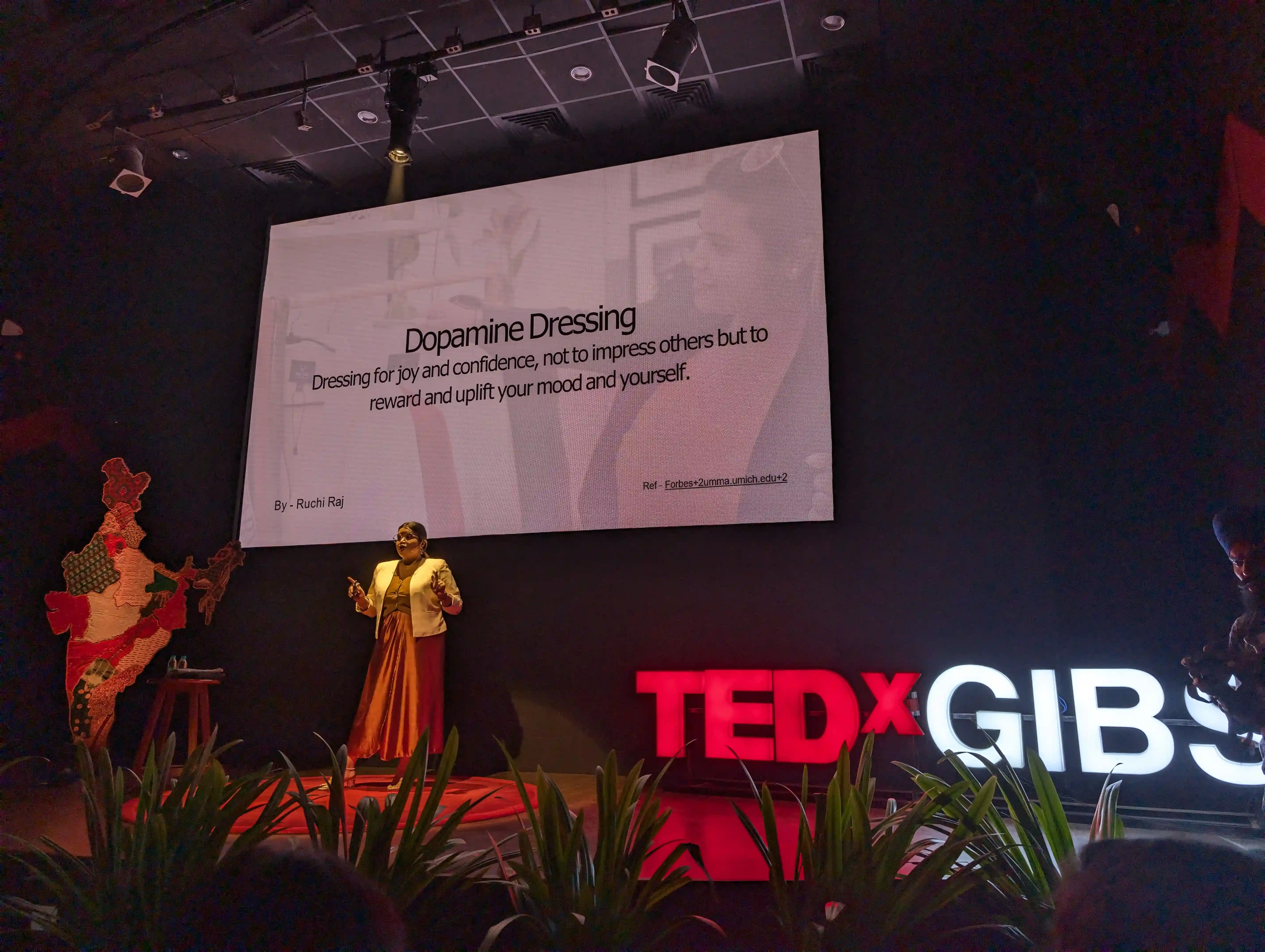 Ruchi Raj speaking at TEDx GIBS - Dopamine Dressing
